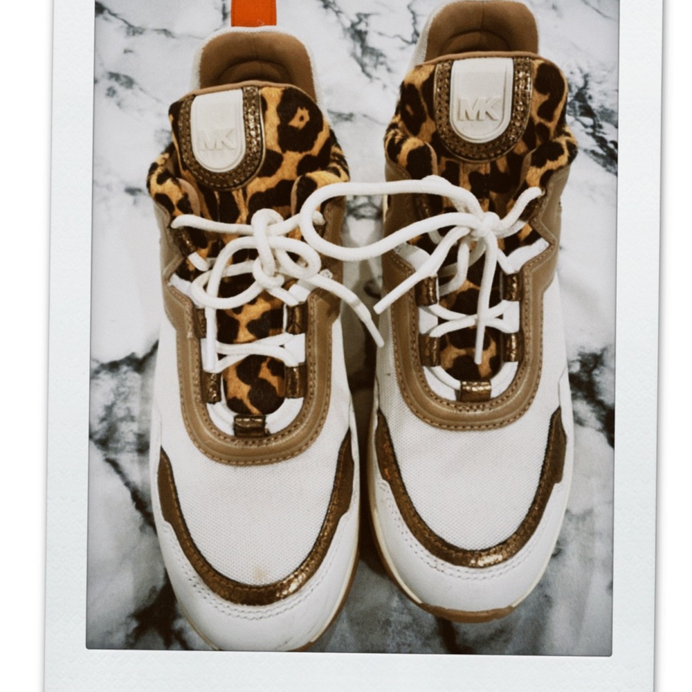M. Kors Olympia Leopard Calf Hair&Leather Snkrs